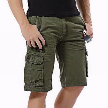 Men's Zip Multi-pocket Cotton Chic Cargo Shorts