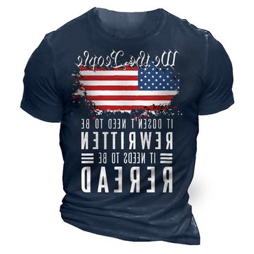 It Dosen't Need To Chic Be Rewritten It Needs To Be Reread We The People Cotton Tee