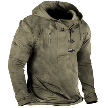 Men's Retro Outdoor Training Chic Hooded T-shirt