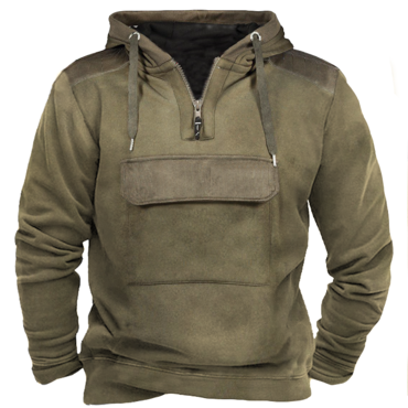 Men's Vintage Outdoor Tactical Chic Pocket Hoodie