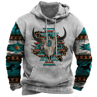 Men's Cowboy Hoodie Chic