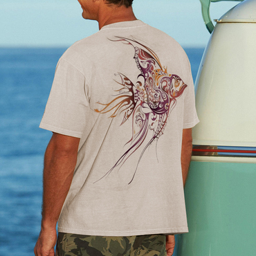 Goldfish Linear Design Holiday Chic T-shirt