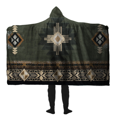 Ethnic Printed Hooded Blanket Chic For Christmas Home Outdoor