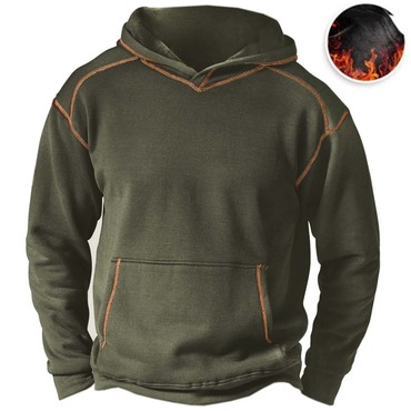 Men's Outdoor Tactical Fleece Chic Thickened Pocket Hooded Sweater