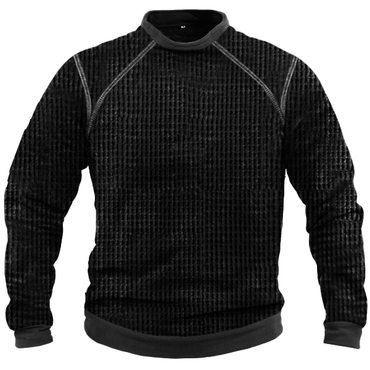 Men's Waffle Casual Chic Sweatshirt