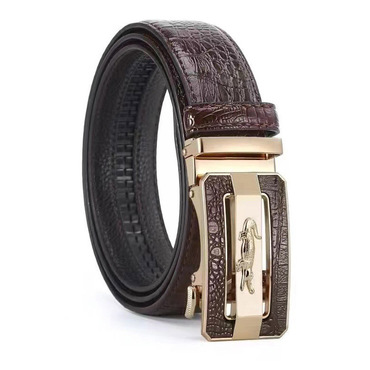 Men's Crocodile Pattern Belt Chic Automatic Buckle Morning Casual Simple Belt