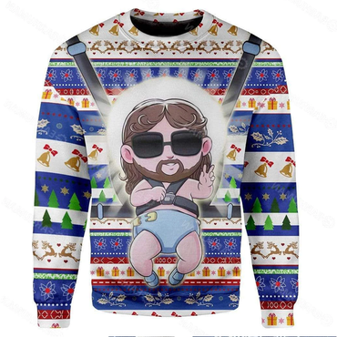 Custom Cosplay Baby Jesus Chic Ugly Sweater Best Gift For Christmas