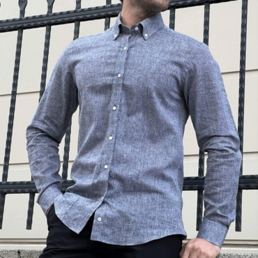 Men's Casual Vintage Gray Chic Shirt