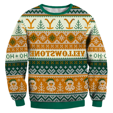 Yellowstone Print Crew Neck Chic Ugly Christmas Sweatshirt