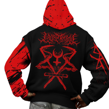 Halloween Men's Skull Blood Chic Swords Print Hoodie