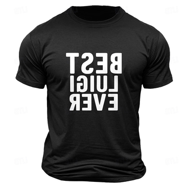 Men's Letter Printed Casual Chic Short Sleeve T-shirt