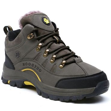 Men's Outdoor Snow Boots Chic Anti Slip Hiking Warm Shoes