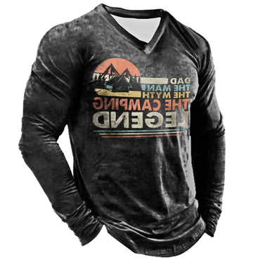 Men's Outdoor Camping Retro Chic Fun T-shirt