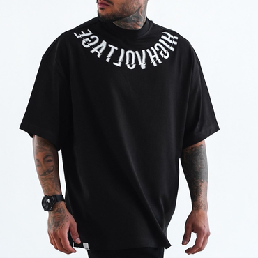 Men's Fashion Street Style Chic Letter Loose Short Sleeve Oversized T-shirt