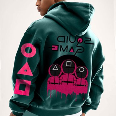 Unisex Oversizes 123 Squid Chic Game 2 Print Streetwear Hoodie