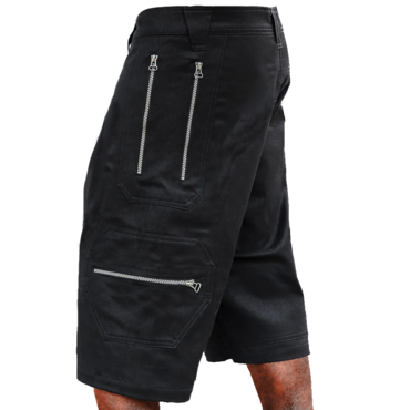 Men's Retro Zip Multi-pocket Chic Cropped Cargo Shorts Capri Pants