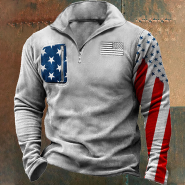 Men's American Flag Winter Chic Sweatshirt