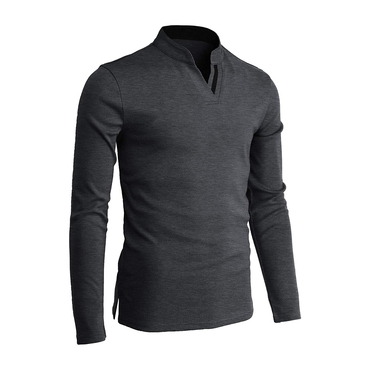 Mens Velcro Casual Outdoor Chic Tactical Long Sleeves Henley Shirts