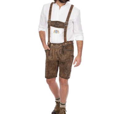 Men's Vintage Bavarian Oktoberfest Chic Shorts With H-shaped Straps