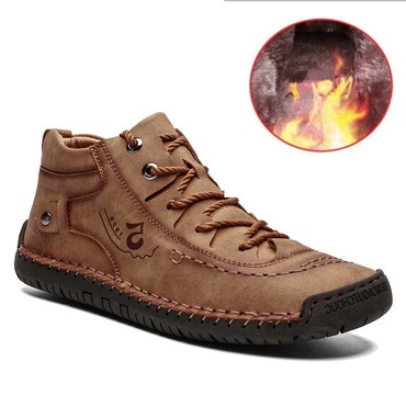 Men's Plus Fleece Warm And Chic Soft Outdoor Casual Boots