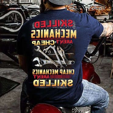 Mechanic Print Men's Short Sleeve Chic T-shirt