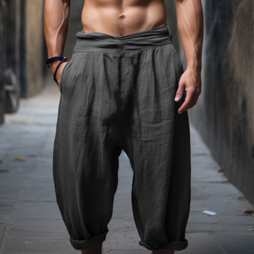 Men's Holiday Linen Loose Chic Casual Pants