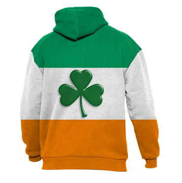 Men's Hoodie Irish Flag Chic St. Patrick's Day Shamrock Print Long Sleeve Daily Tops