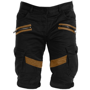 Men's Pocket Zipper Color Chic Block Cargo Shorts