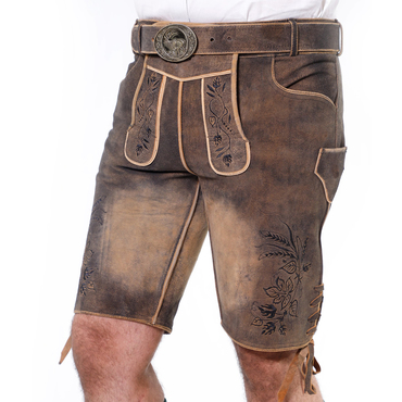 Men's Bavarian-style Munich Retro Chic Leather Shorts