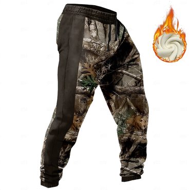 Men's Hunt 3d Print Chic Christmas Casual Vintage Fleece Sports Pants