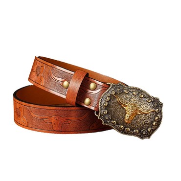 Men's Western Cowboy Big Chic Buckle Belt