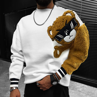 Teddy Bear Oversized Men's Chic Sweatshirt