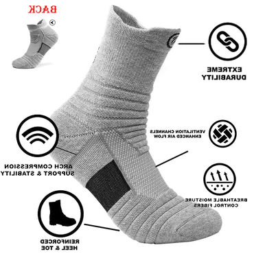 Men's Towel Bottom Sweat Chic Absorbing Breathable Outdoor Sports Socks