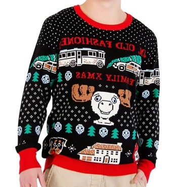 Unisex A Christmas Story Print Chic Crew Neck Ugly Christmas Sweatshirt