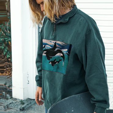 Summer Retro Surf Casual Chic Sweatshirt