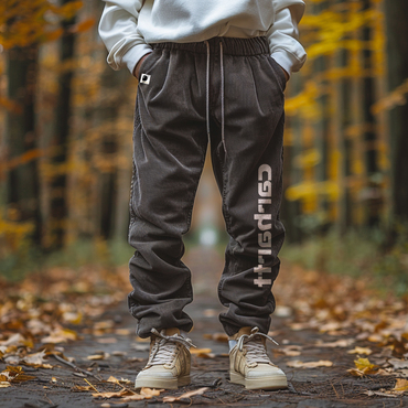 Outdoor Brand Letter Printed Chic Loose Sweatpants