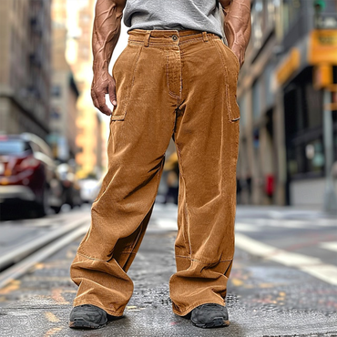 Men's Cargo Pants Corduroy Chic Pants Trousers Baggy Pants