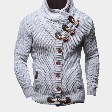 Men Cardigan Jacket Shawl Chic Collar