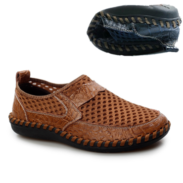 Men's Genuine Leather Chic Mesh Breathable Casual Wading Shoes