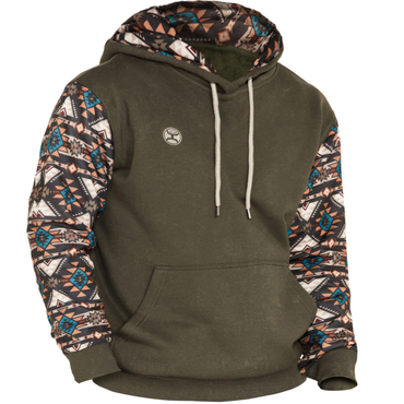 Men's Outdoor Western Print Chic Hoodie