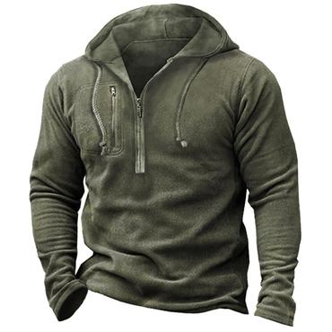 Men's Outdoor Tactical Fleece Chic Warm Zip Hoodie