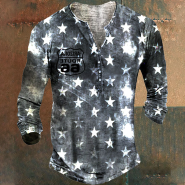 America Henley Men's Chic Shirt