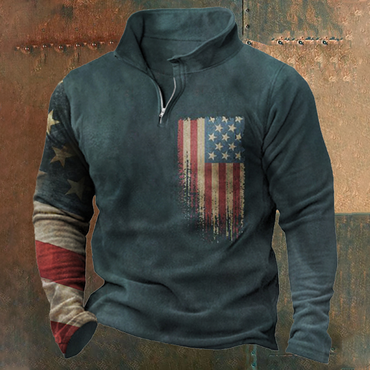 Men's American Flag Winter Chic Sweatshirt