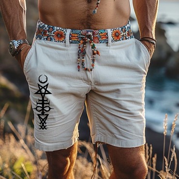 Men's Vintage Ethnic Aztec Chic Star Print Surf Shorts Beach Vacation Daily Hawaii Casual Walkshort