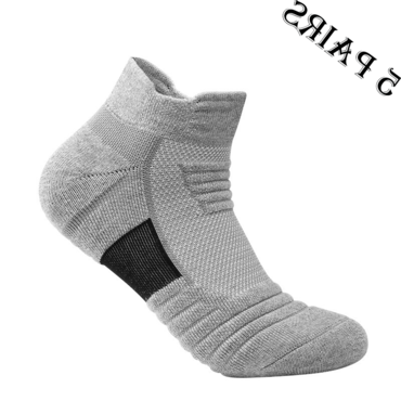 Unisex 5 Pairs Cotton Chic Sweat-absorbent Sports Socks Football Socks