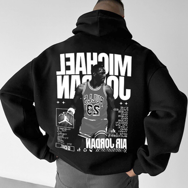 Men's Basketball Casual Print Chic Black Hoodie