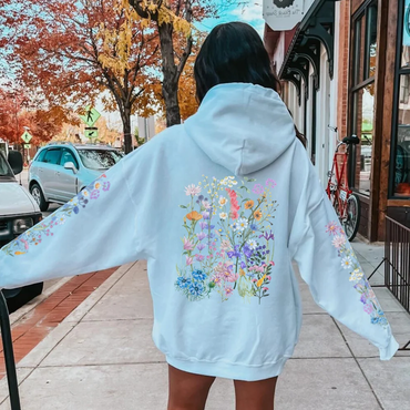 Wildflowers Boho Cottagecore Floral Chic Botanical Flowers Hoodie Sweatshirt