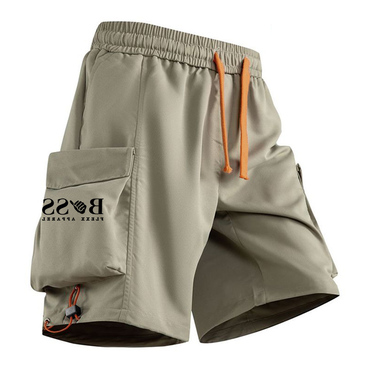 Men's Vintage Pocket Casual Chic Elastic Drawstring Cargo Shorts