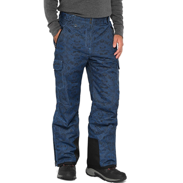 Men's Outdoor Vintage Snow Chic Sports Multi Pocket Functional Zipper Diamond Print Work Pants