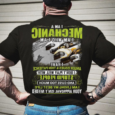 I Am A Mechanic Chic Printed Short-sleeved T-shirt